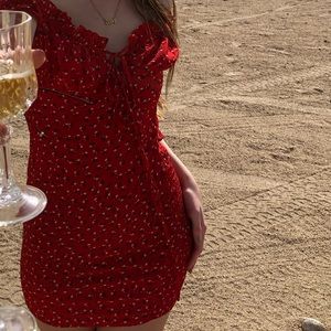 Princess Polly red flower dress